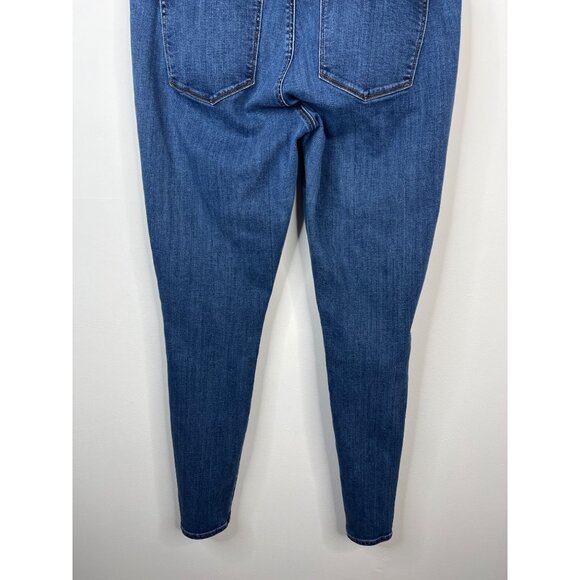 Gap 1969 Women’s True Skinny Ankle Jeans 33 Tall Blue Zip Pockets Stretch - Picture 10 of 11